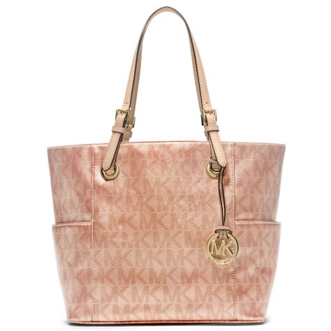 michael kors rose gold logo tote|michael kors gold clutch bag.